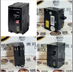 Square D 2-Pole Indoor Plug-In Circuit Breaker QO 25A 120/240V, 3.5 H x 1.48 W x