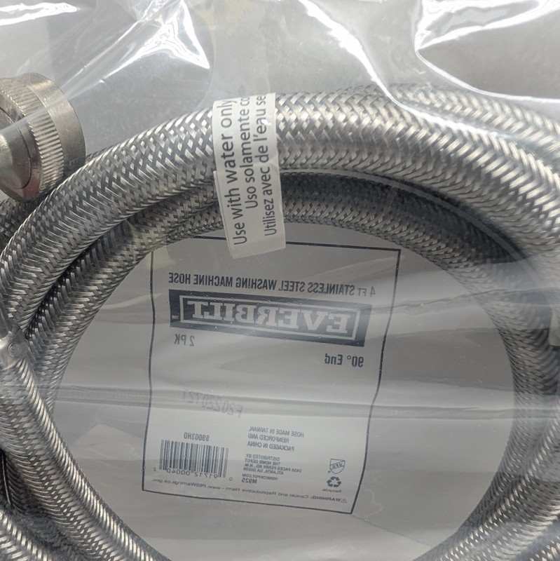 Everbilt 4 ft. Polymer Coated Stainless Steel Washing Machine Connector (2-Pack) gallery