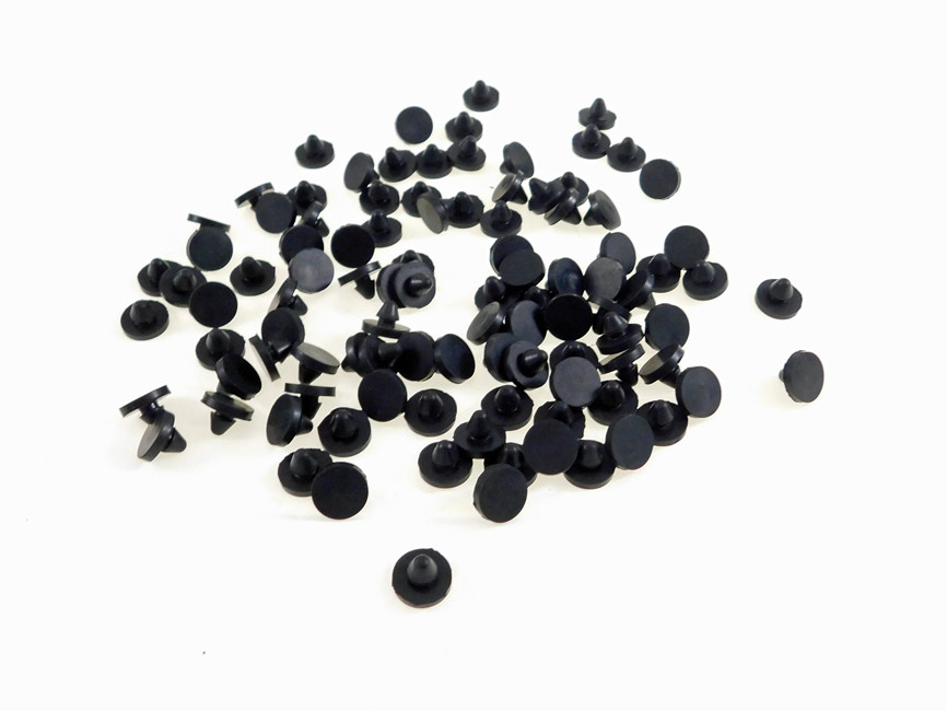 25 Pack 1/2" Push-In Rubber Bumper RB-500