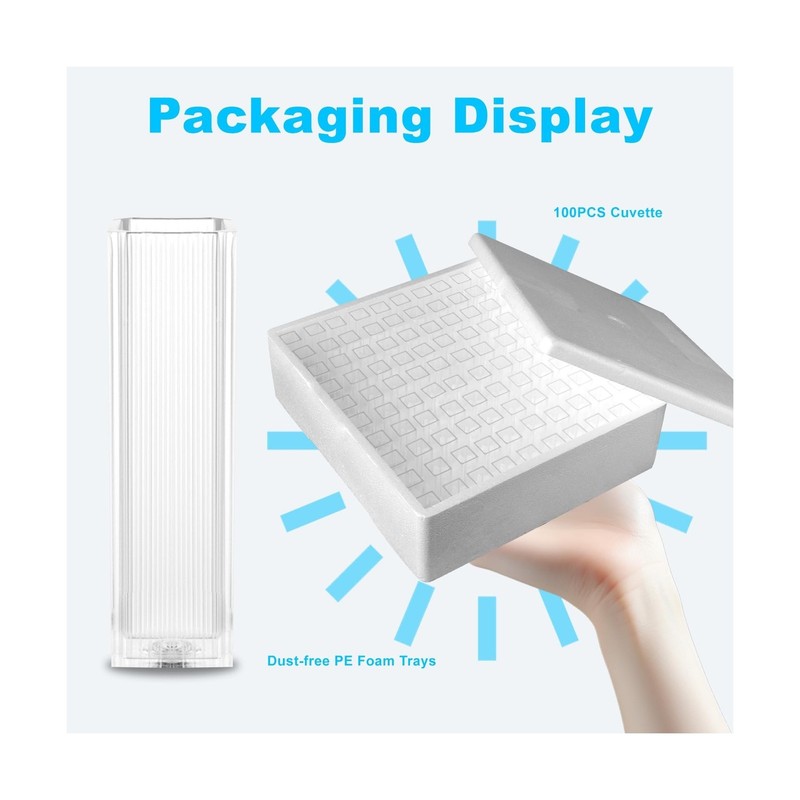 CryoKing 100Pcs Polystyrene Cuvettes, 2.5-4.5 ml Disposable Plastic PS Cuvett... gallery