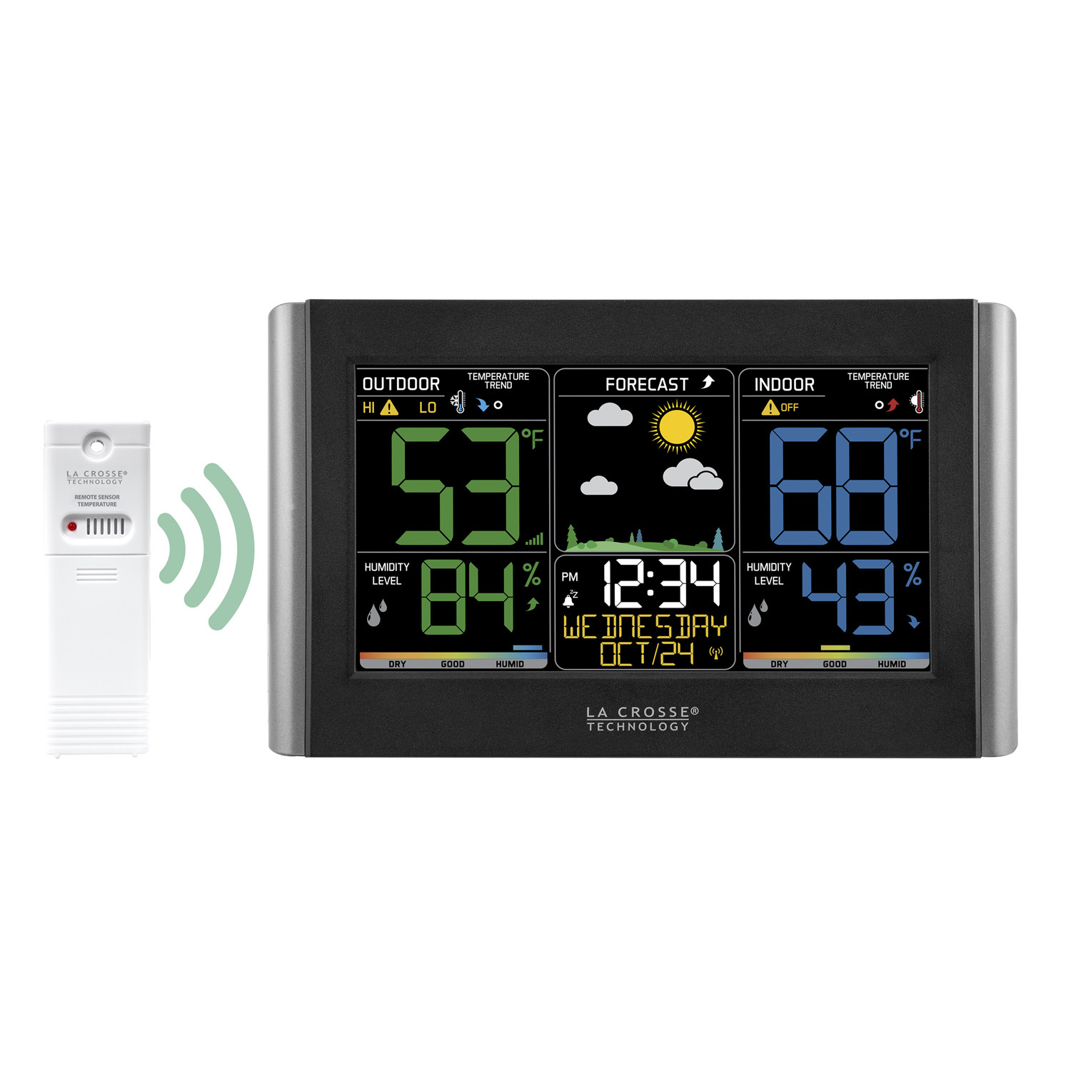 C85845 La Crosse Technology Wireless Color Weather Station with TX141TH-BV3 NIB gallery