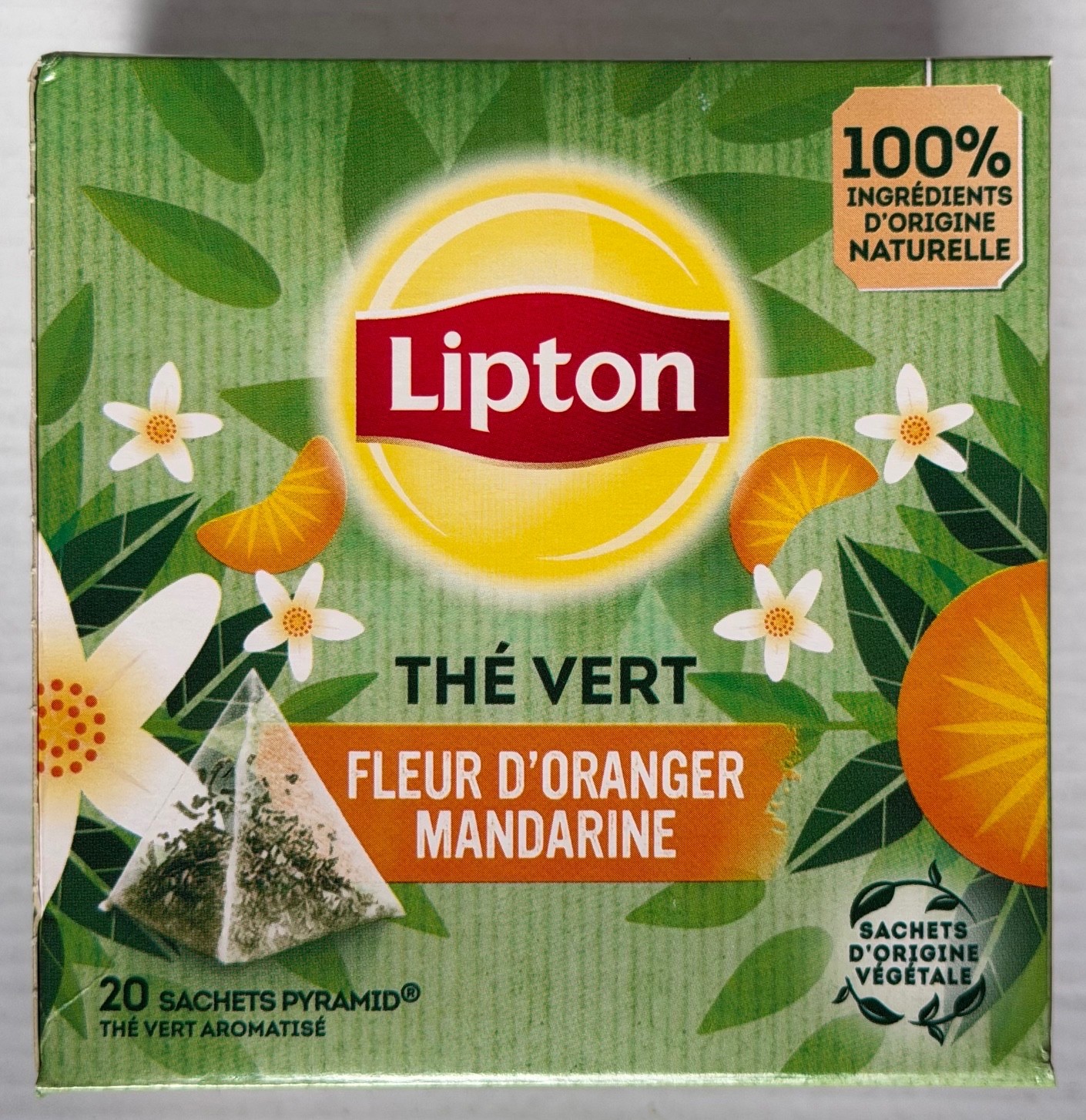 Lipton GREEN TEA: ORANGE BLOSSOM & MANDARINE - 1 box /20 tea bags-SHIPS FREE gallery