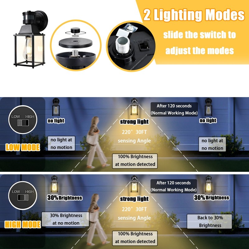 outdoor light fixture motion sensor wall lights 2pack outdoor porch light black gallery