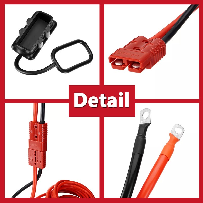 7 Feet Quick Disconnect Winch Power Cable,4 AWG 4 Gauge Wiring For Winch Trailer gallery