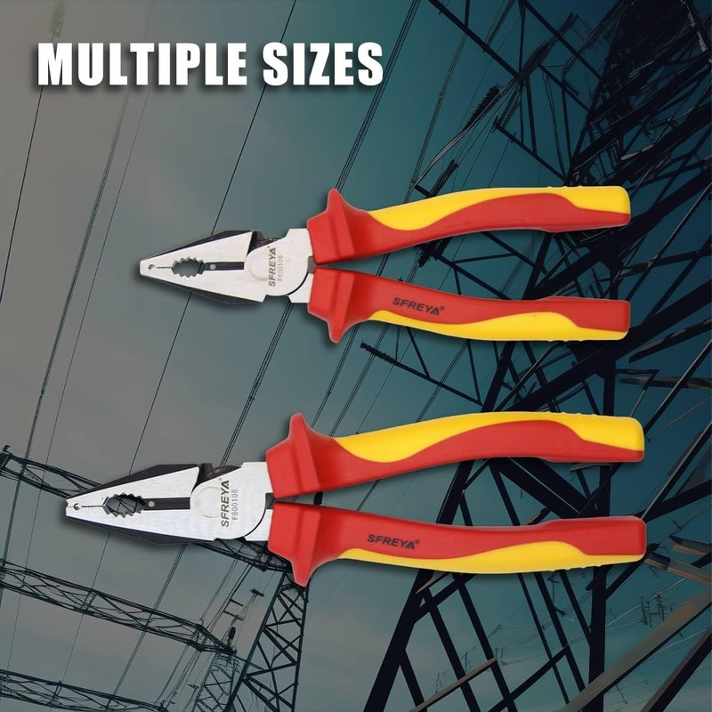 1000V Insulated High Leverage Combination Pliers Chrome Vanadium F8001 8 Inch gallery