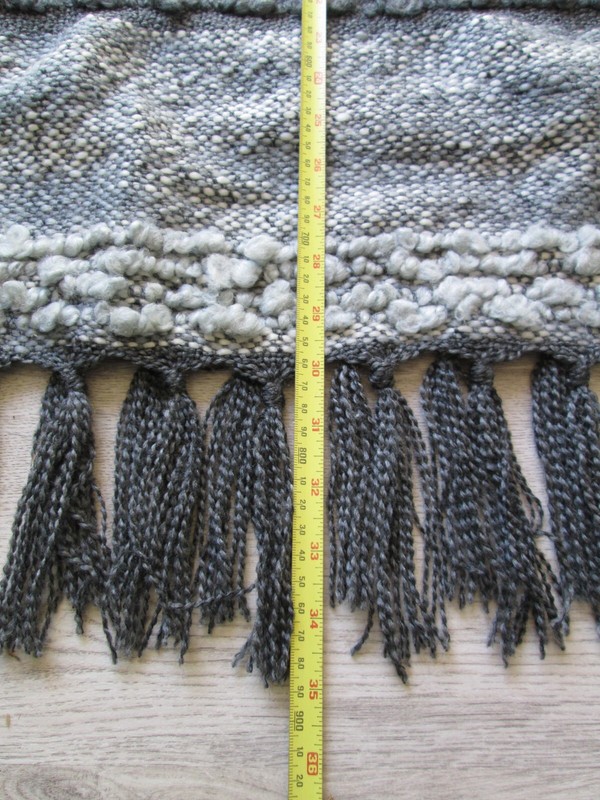 ❤ MAX STUDIO CHARCOAL THROW BLANKET ACRYLIC POLYESTER 60" X 52" FRINGES gallery