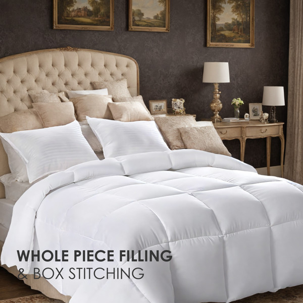 White Down Alternative Comforter All Season Machine Washable Bed Breathable King gallery