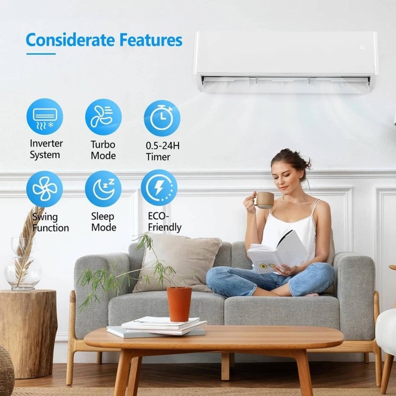 18,000 BTU Mini Split Air Conditioner Heat Pump 230V Dehumidify 23 SEER2 Home gallery