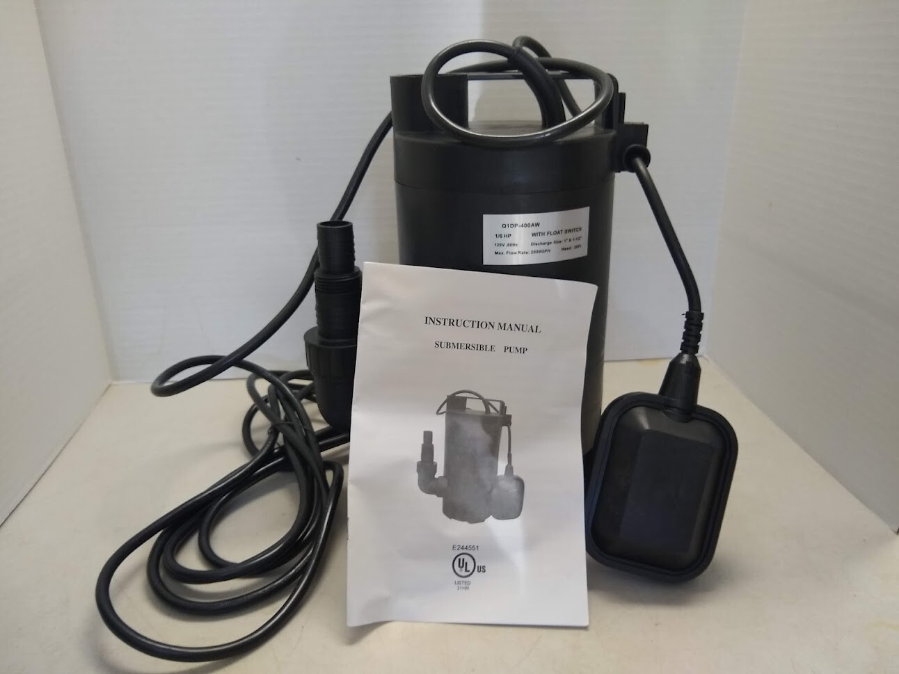 1.6 HP Submersible Sump Pump 2000GPH Clean & Dirty Water gallery