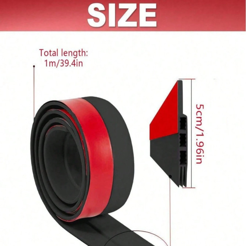 39" Door Draft Stopper Seal Self-Adhesive Door Bottom Weather Strip Sweep Rubber gallery