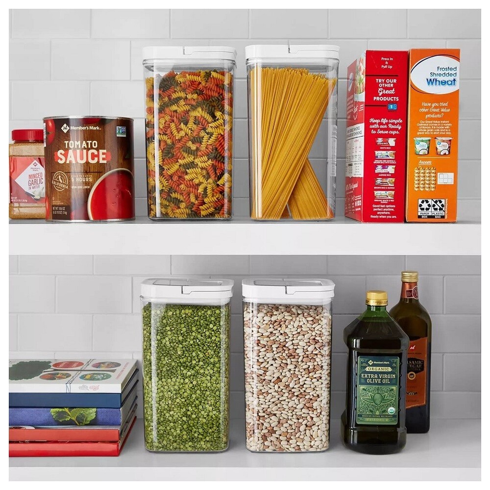 Member Mark 4Pack Fliplock Storage Rectangular Containers with Lids