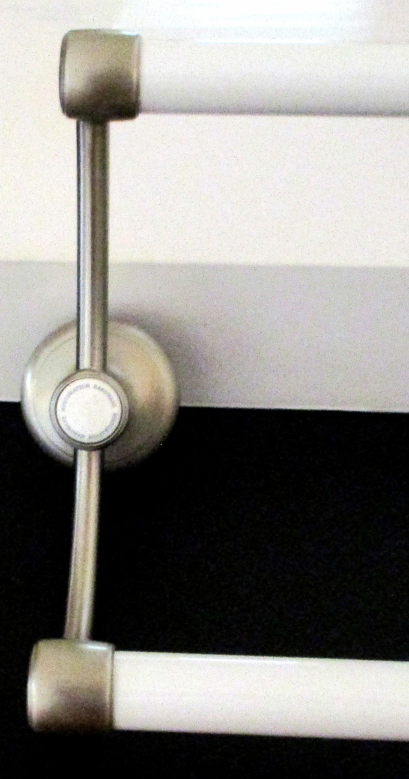Restoration Hardware Eaton 18" Milk White Towel Bar Satin Nickel Finish Brackets gallery