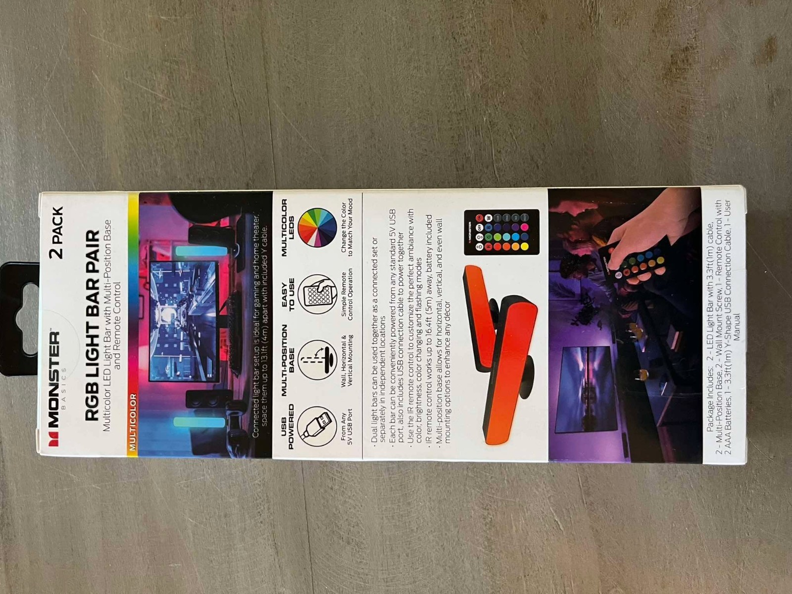 Monster RGB Light Bar Pair.Multicolor LED Light Bar With Multi Position Base gallery