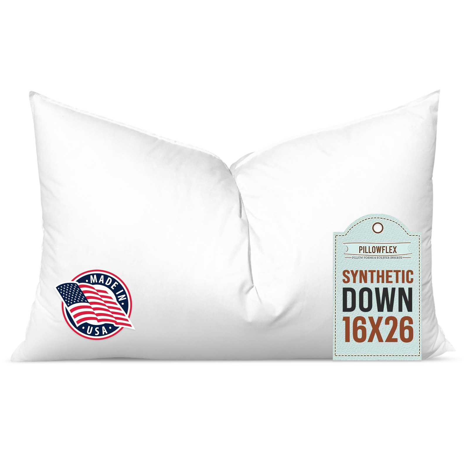Pillowflex Synthetic Down Pillow Insert - 16x26 Down Alternative Pillow, Ultra S gallery