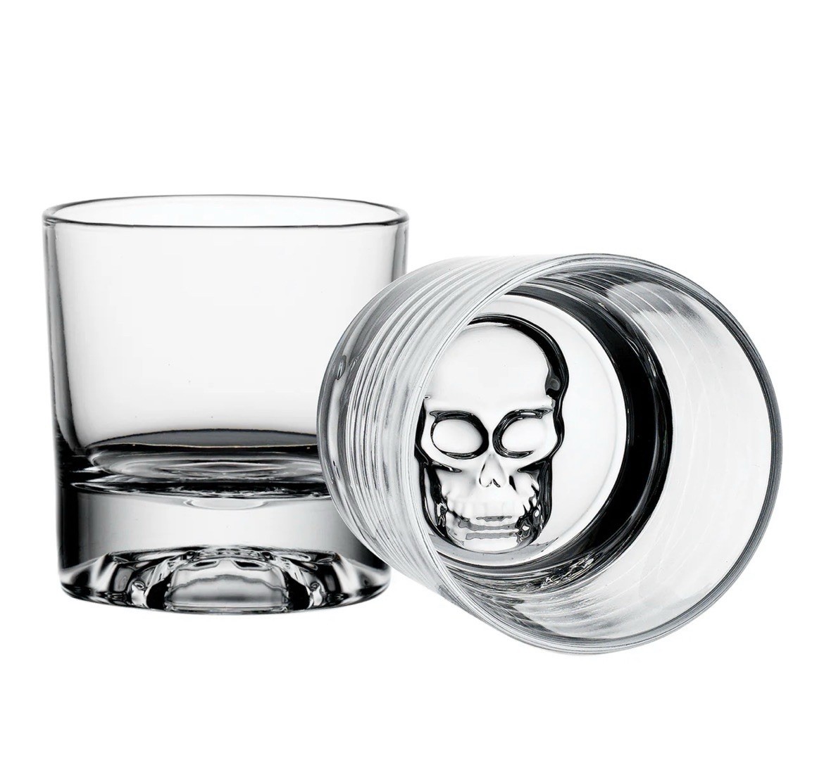 Skull Crystal Decanter And Glasses Set. New In Box, Ready Party! FREE SHIPPING! gallery