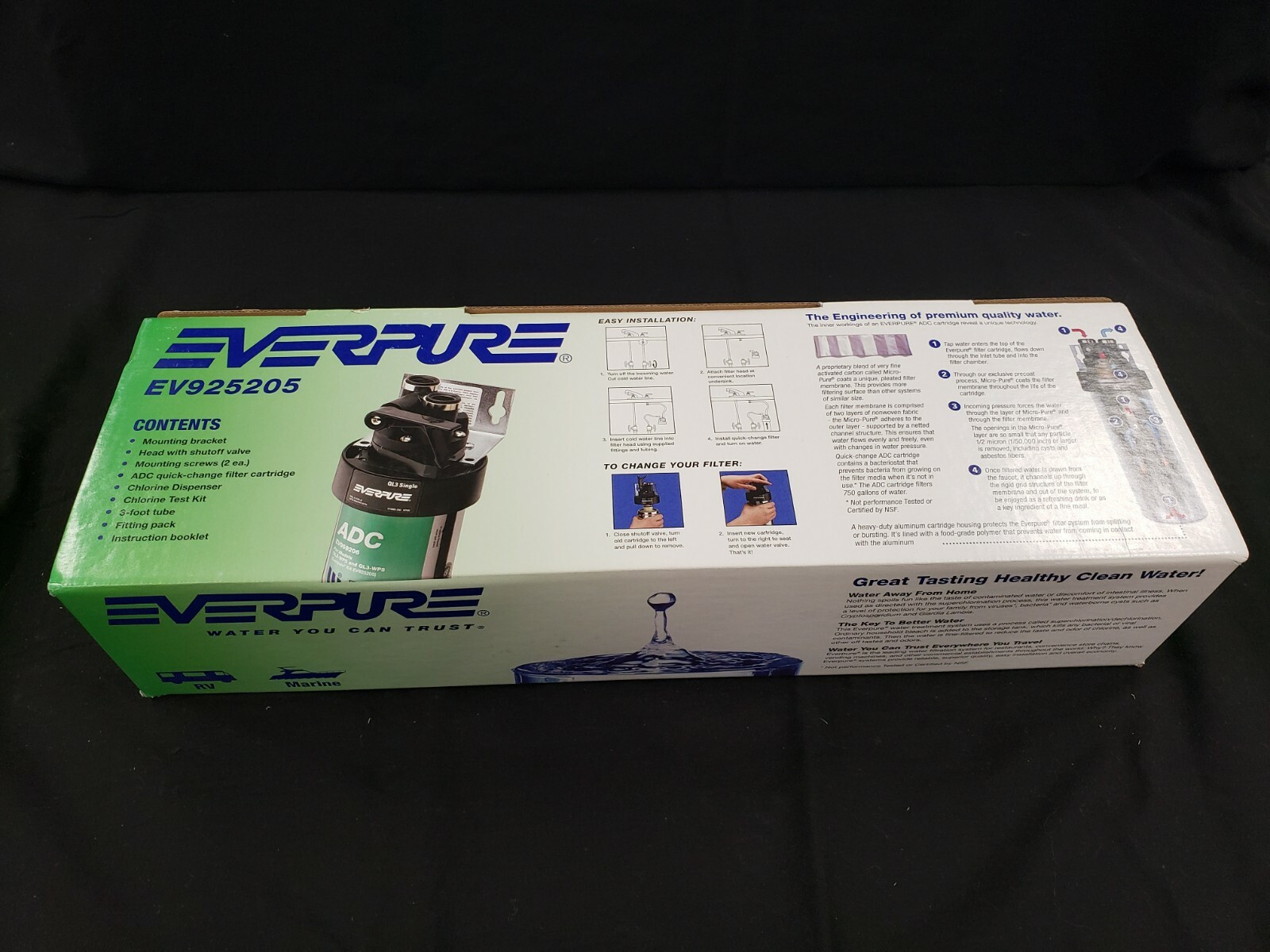 Shurflo EverPure Water Treatment System / Filter for RV & Marine Use EV925205- gallery