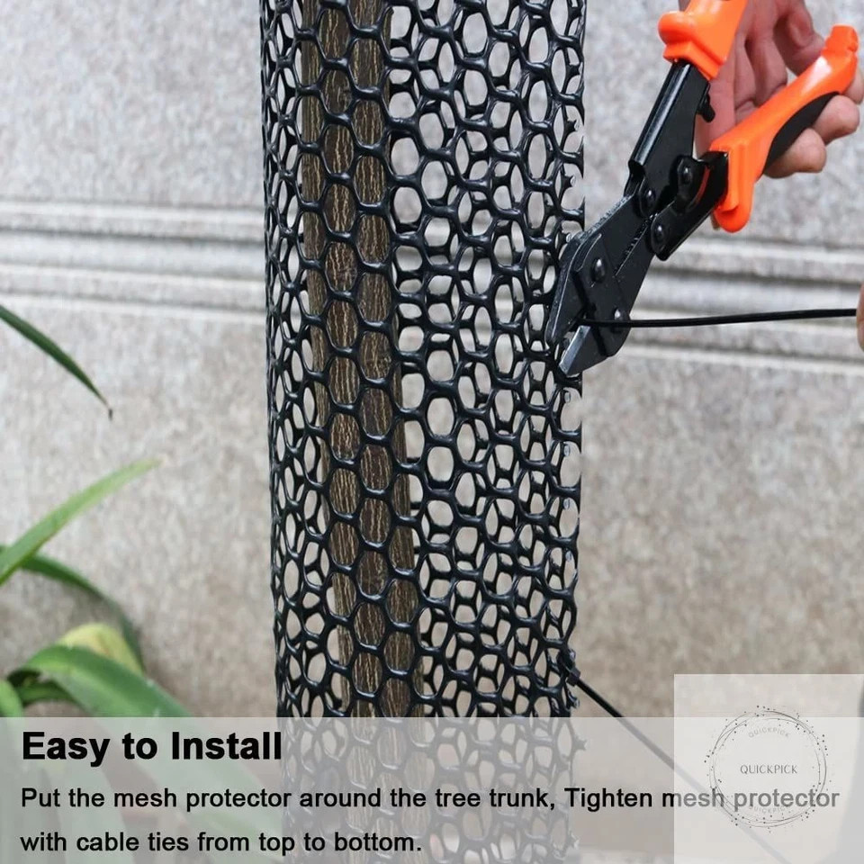 Mesh Tree Trunk Protectors, 6 Pack 40 Inches Tree Bark Protector Guard with Zip gallery