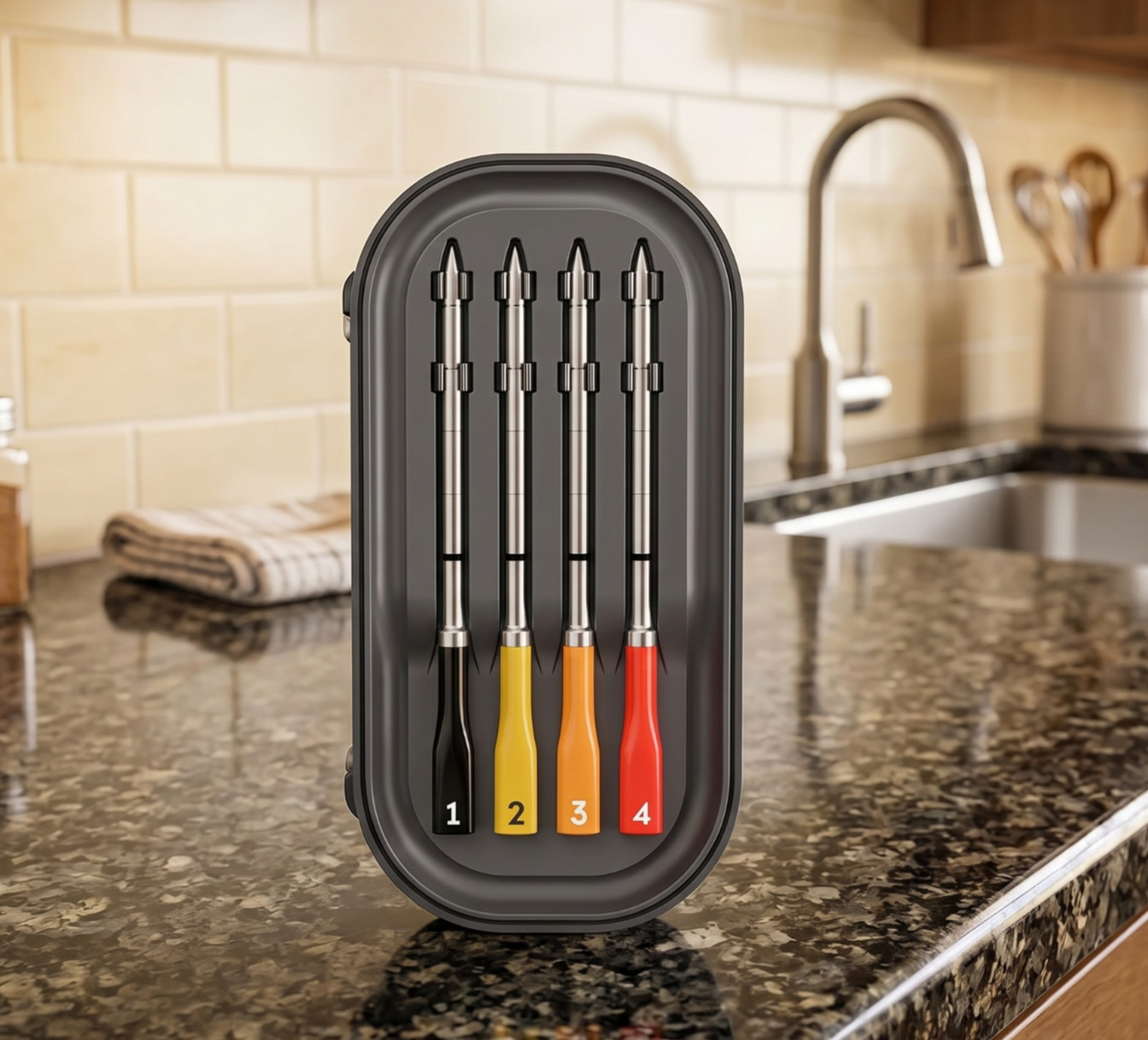 CHEF iQ Sense Smart Wireless Meat Thermometer 4 Ultra Thin Probes Hub Gen3 gallery
