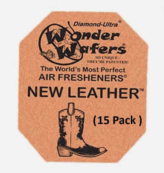 Wonder Wafers 15 CT Individually Wrapped New Leather Air Fresheners gallery