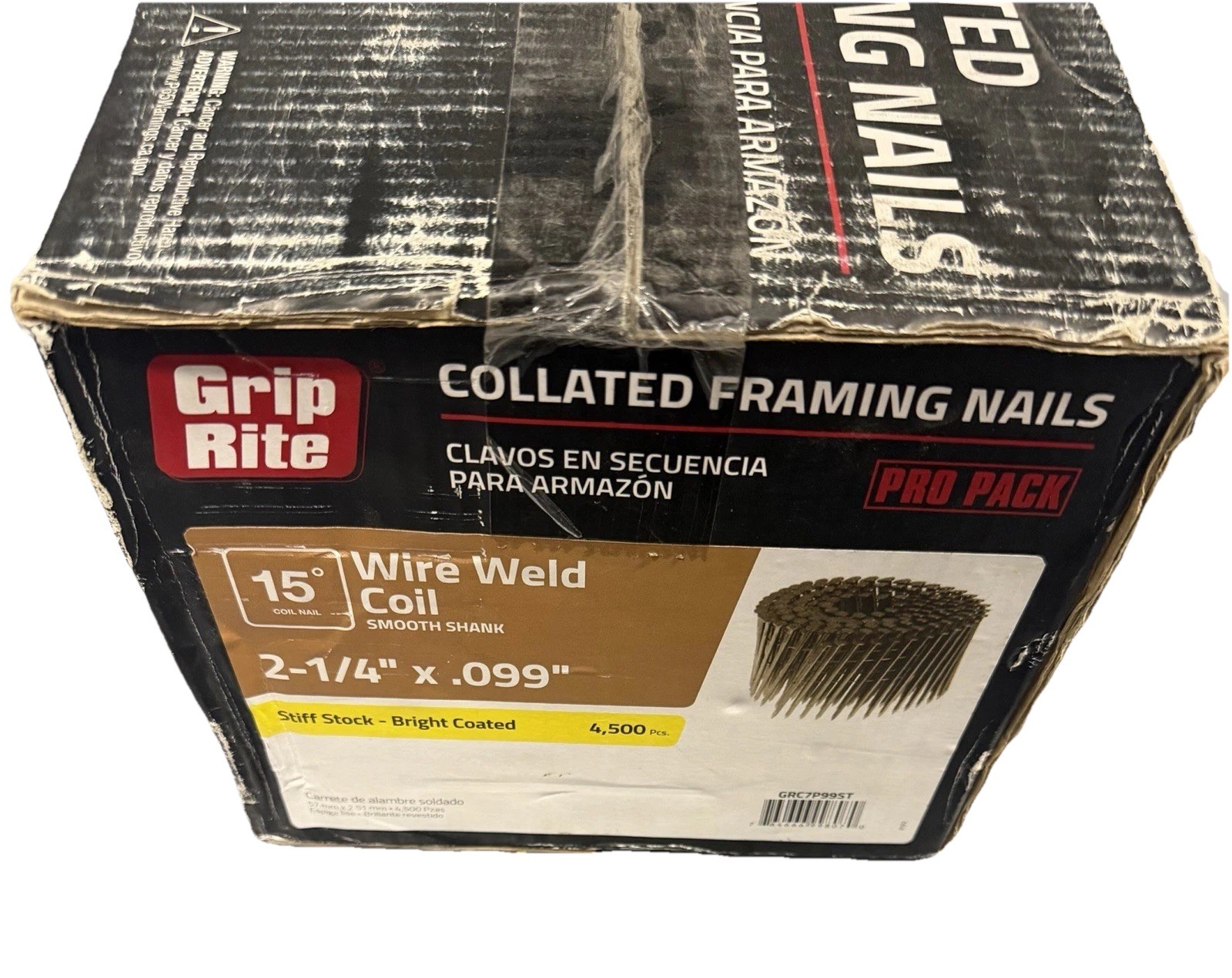 Grip Rite 15° 1-1/2” x .099 Wire Weld Coil Framing Nails 4500ct gallery