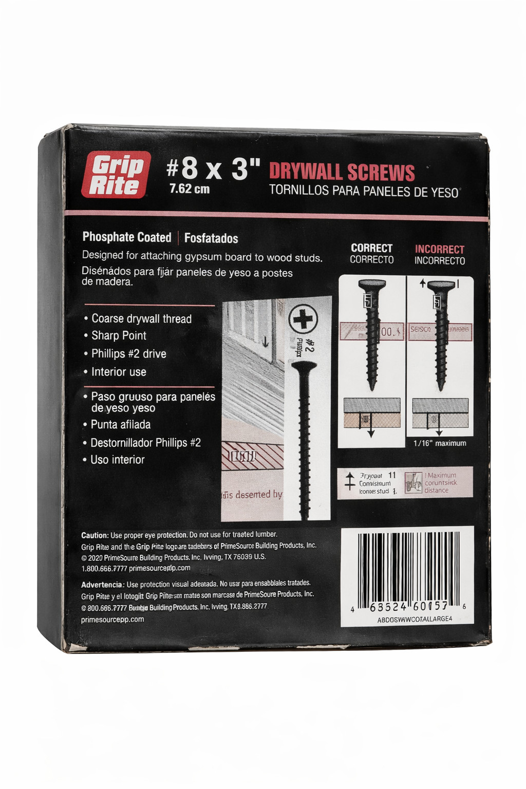 GRIP-RITE Drywall Screws #6 x 1 5/8” Philips Coarse Thread [5 Pounds-373 Screws] gallery