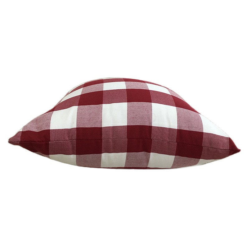 2 PCS Plaids Checks Linen Cotton Two-Sided Cushion Cover Home Sofa Pillow Case gallery