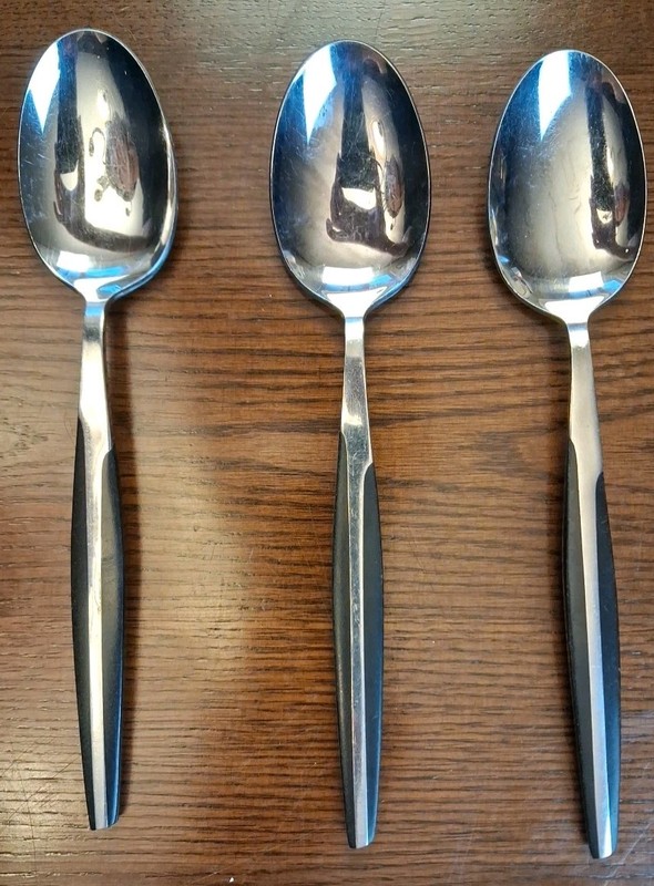 30pc Eldan Misc Stainless Flatware Brown Handle MCM Japan Serving Pieces gallery