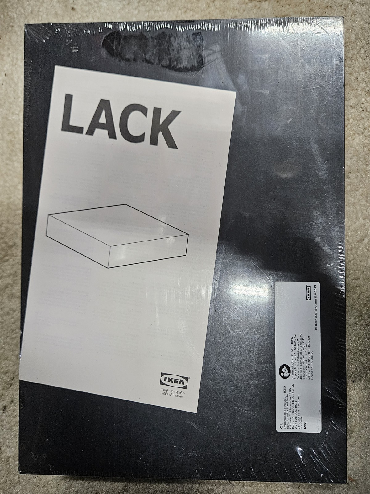 Ikea Lack Floating Wall Shelf Black 30x26 cm 11 3/4” x 10 1/4” FACTORY SEALED gallery