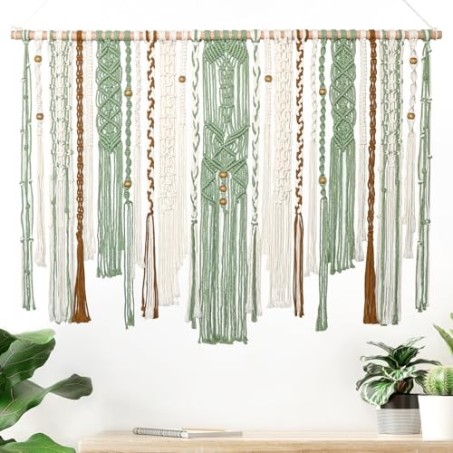 MEIVINES Macrame Wall Hanging Large Wall Art Handmade Woven Tapestry Boho gallery