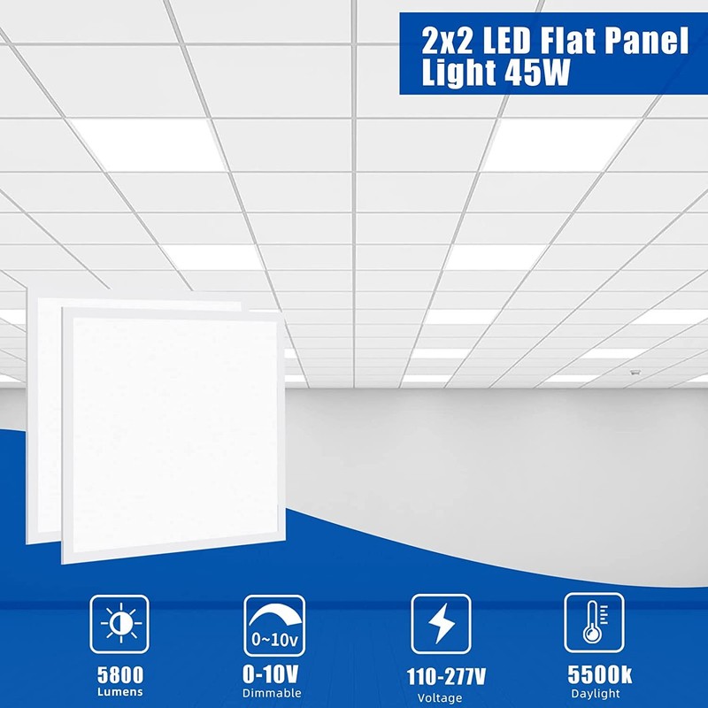 LED Flat Panel (2' x 2') 45W 5400 lumen 5000K -Fast US Shipping- Dimmable 2 Pack gallery