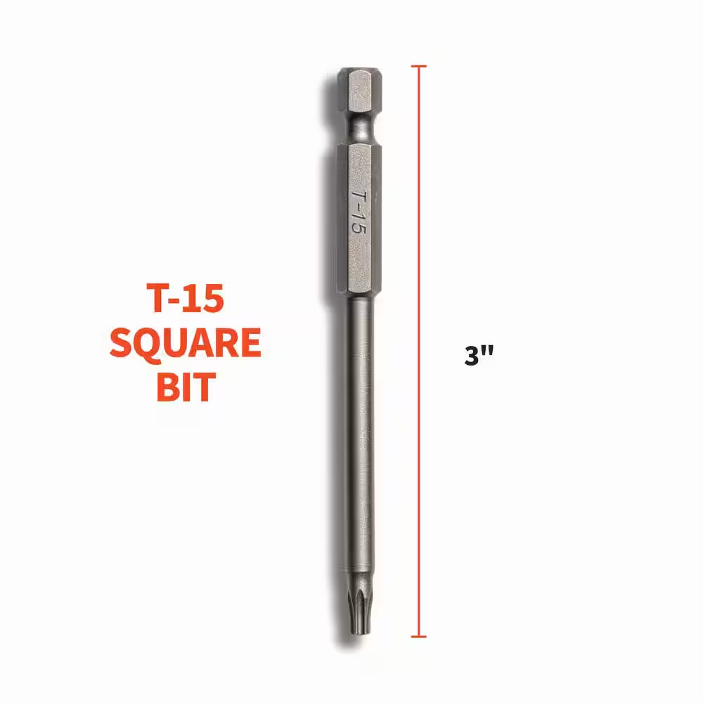 3 In. T15 Star Drive Steel Driver Bits (2-Pack) gallery