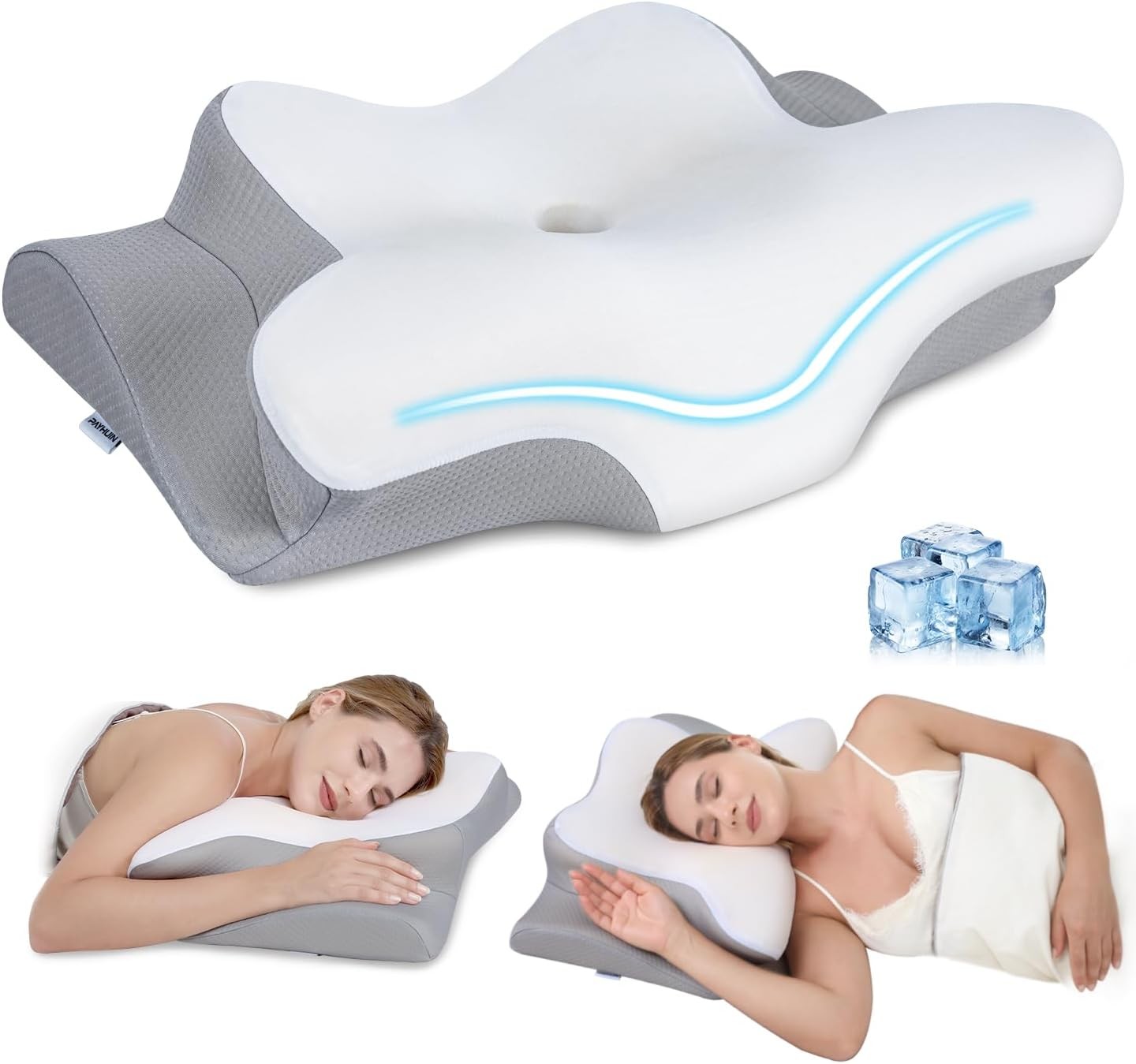 Cervical Neck Pillow Memory Foam Ergonomic Sleep Support Shoulder Pain Relief gallery