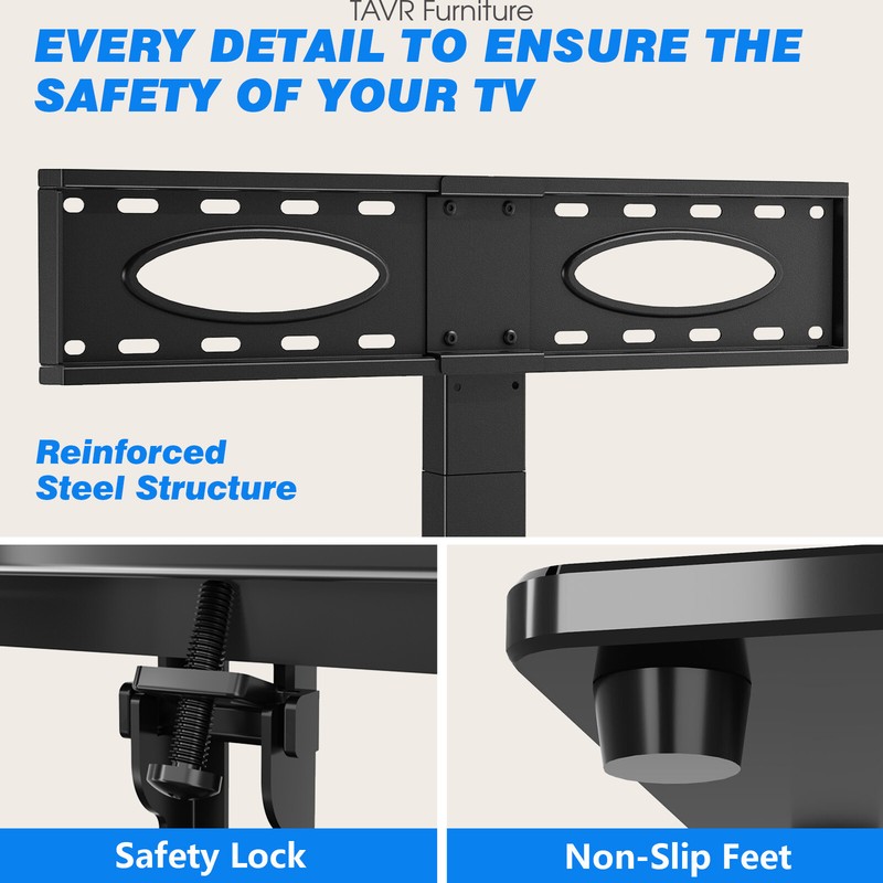Swivel Tabletop TV Base Stand with Mount for 37 40 45 50 55 60 65 70 75 inch TV gallery