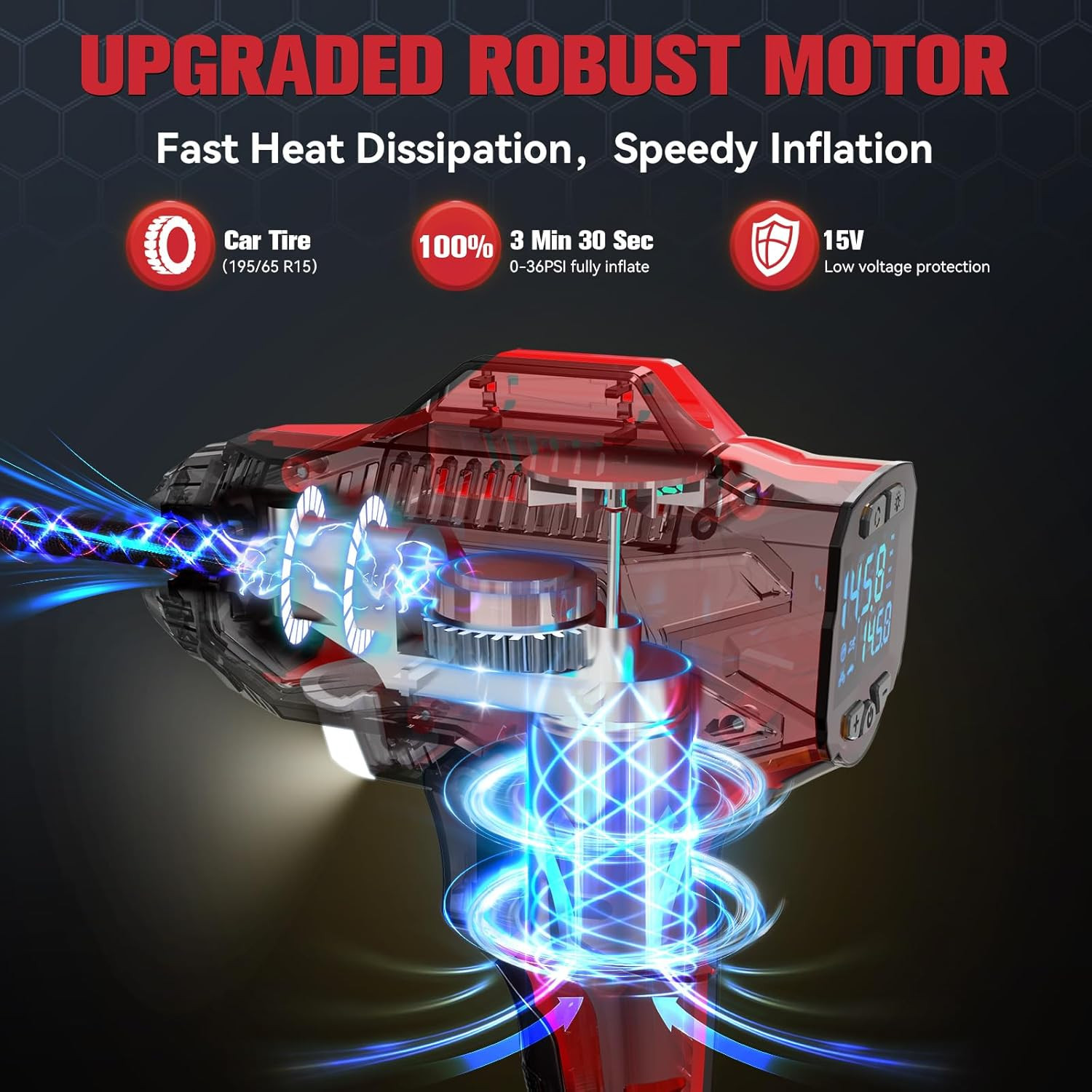 160PSI Cordless Tire Inflator Air Compressor Compatible with Milwauke 18V Batter gallery