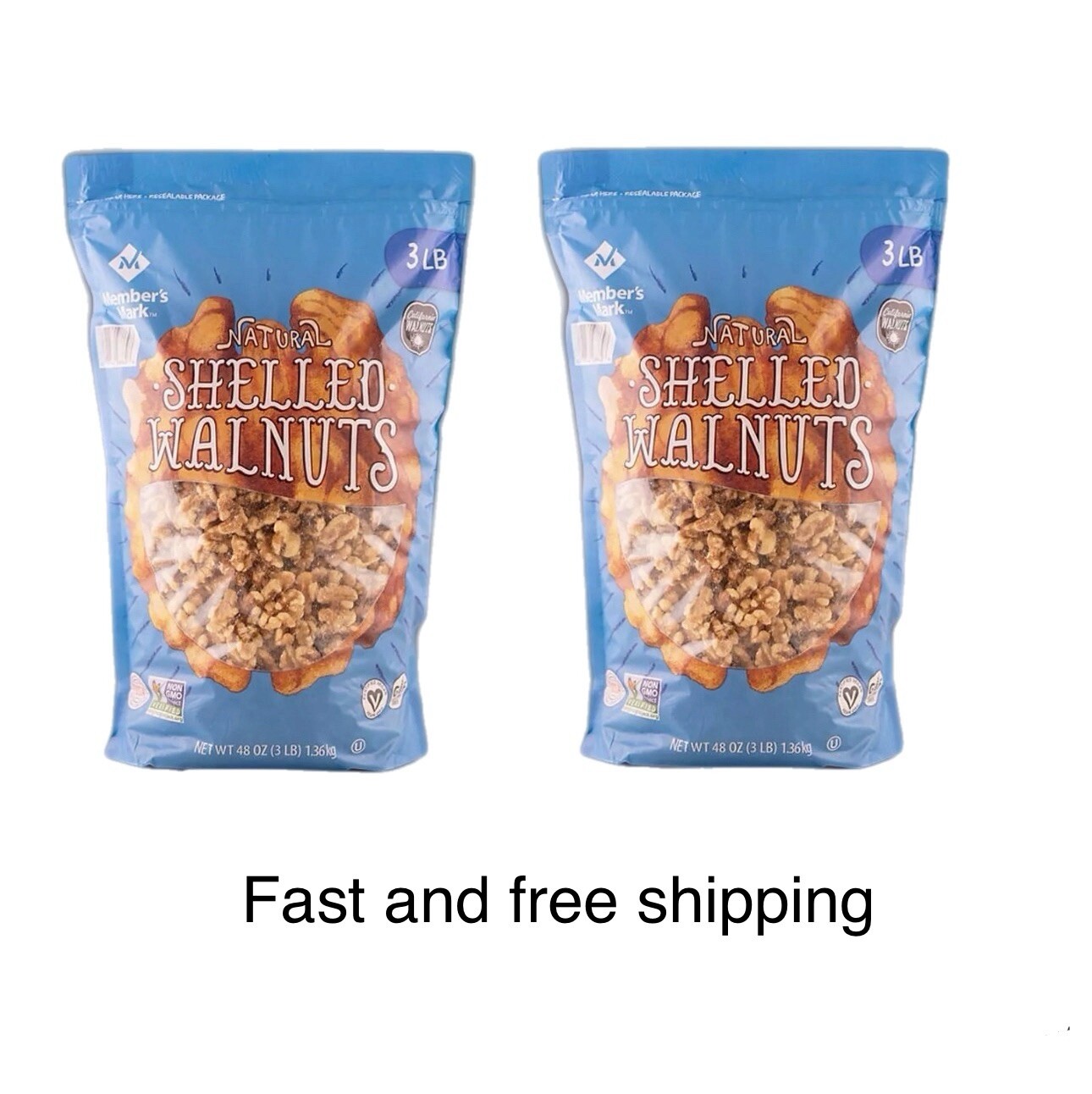 Member'S Mark Shelled Walnuts Natural (Each 3 Lbs ) Total 6 LB Of 2 Packs gallery