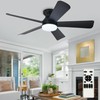 Depuley Modern Ceiling Fan with Light: 42-Inch 42 Inch, Black+Black Blades gallery