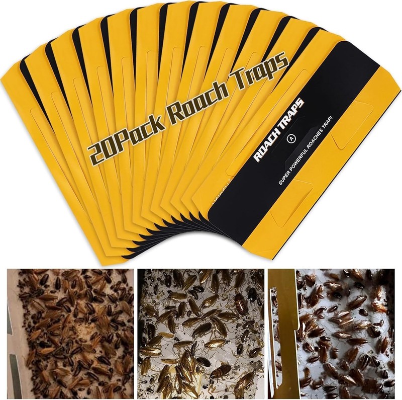 20 Pack Roach Traps – Indoor Glue Traps, Child & Pet Safe, Long-Lasting Bait New gallery