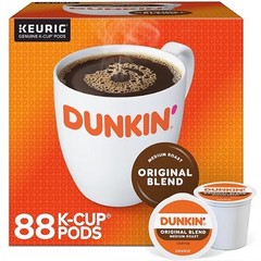 Dunkin’ Original Blend Coffee, Medium Roast, K-Cup Coffee Pods, 88 Count