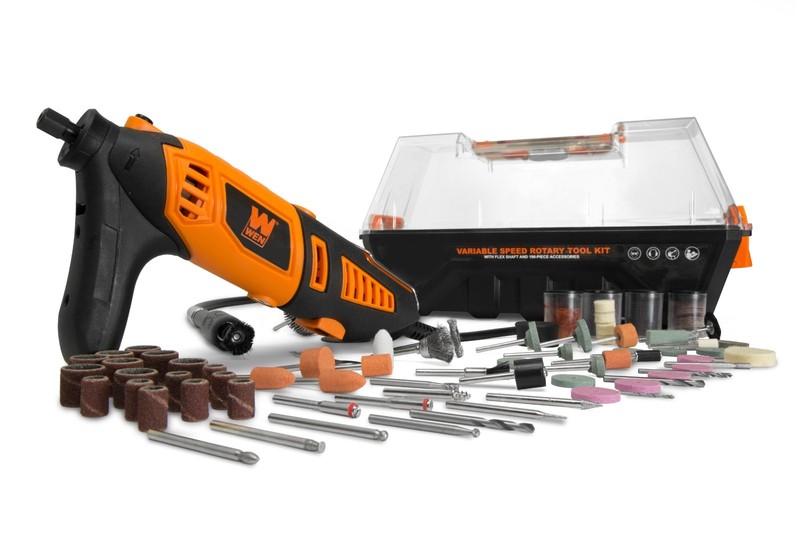 WEN 23190 1.3A Variable Speed Steady-Grip Rotary Tool with 190-Piece Accessories gallery