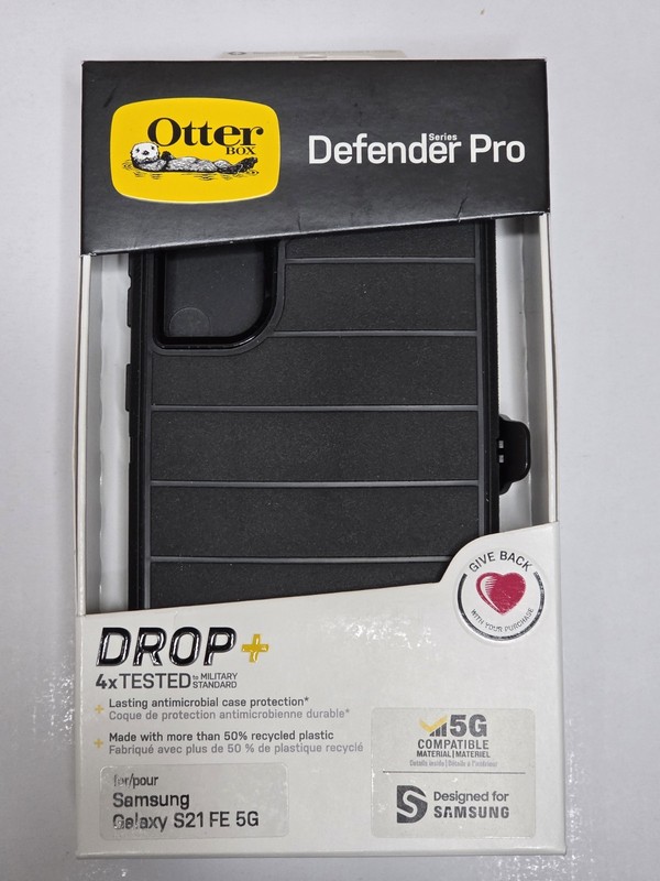 OtterBox Defender Pro Case Black for Samsung Galaxy S21 FE 5G w/ Holster