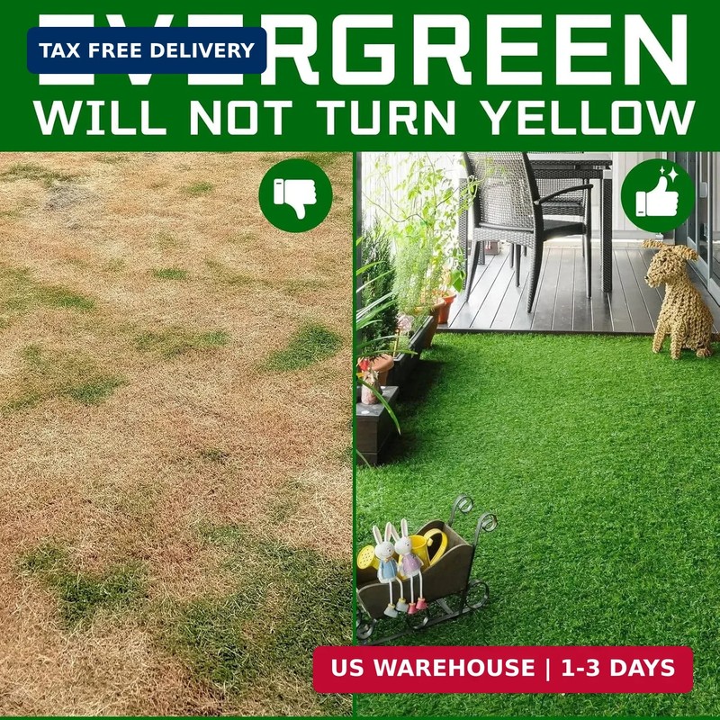 Artificial Grass Indoor Outdoor Turf Rug,2.6Ft x 3.3Ft Soft and Durable High Den gallery