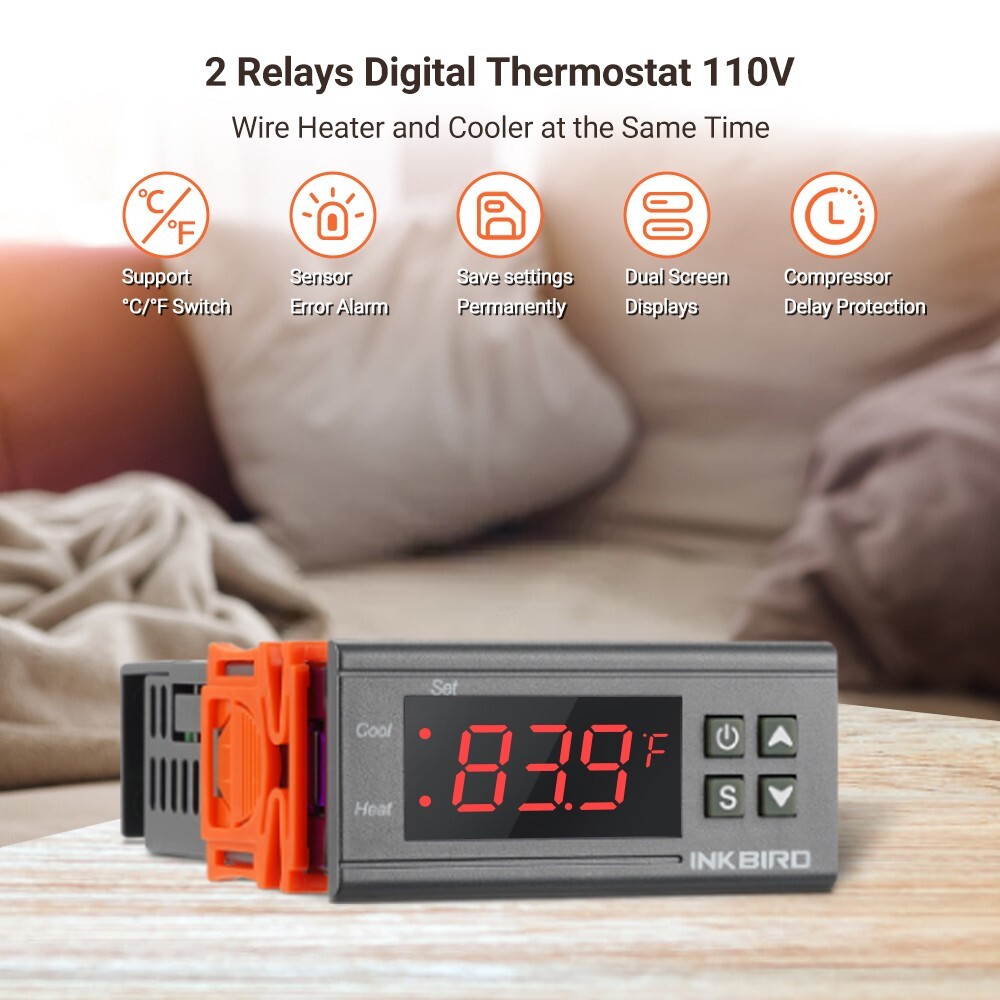 ITC-1000F 110V Digital Temperature Temp Controller Thermostat + NTC Sensor Probe gallery