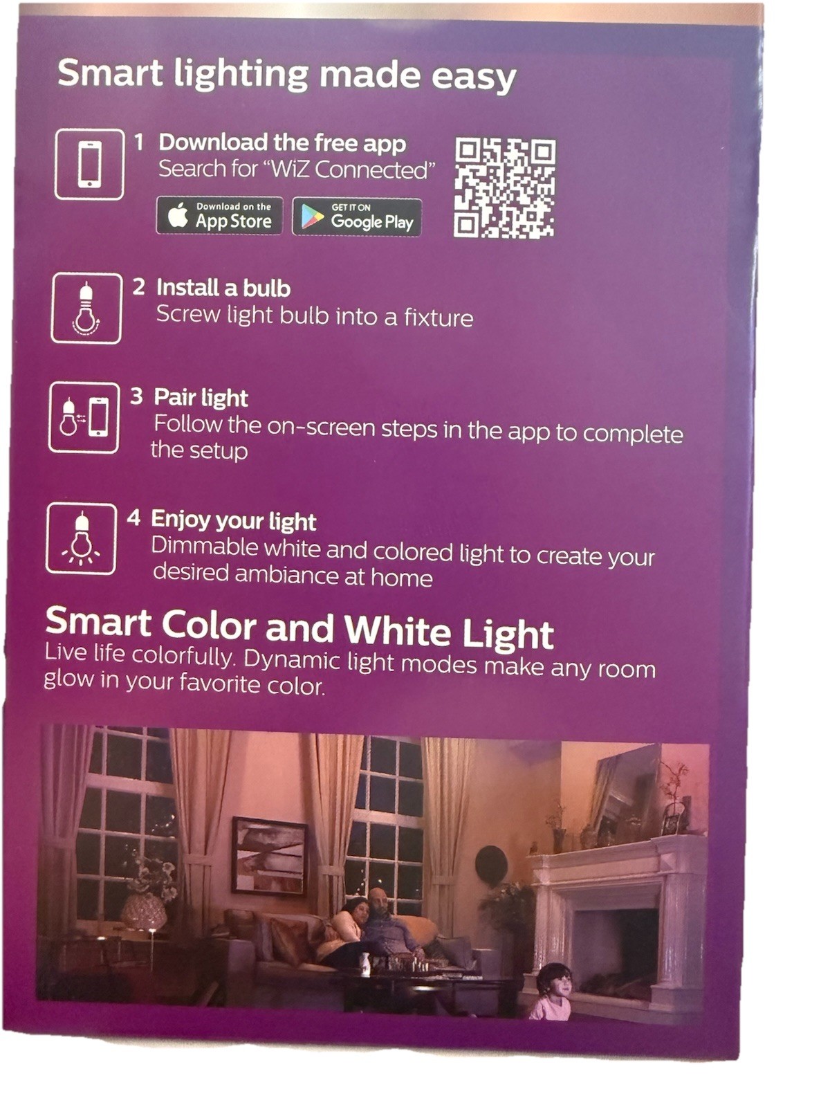 4 Pack Philips Smart LED BR30 Light Bulb 65W Equivalent Wi-Fi Color 7.2BR30 gallery