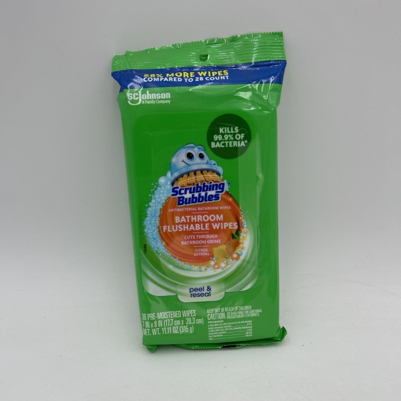2 PACK Scrubbing Bubbles Bathroom Flushable Wipes 36 count DISCONTINUED gallery