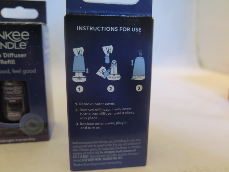 Yankee Candle Sleep Diffuser Refill - Lot of 2 - Midnight Tranquility - New - b1 gallery