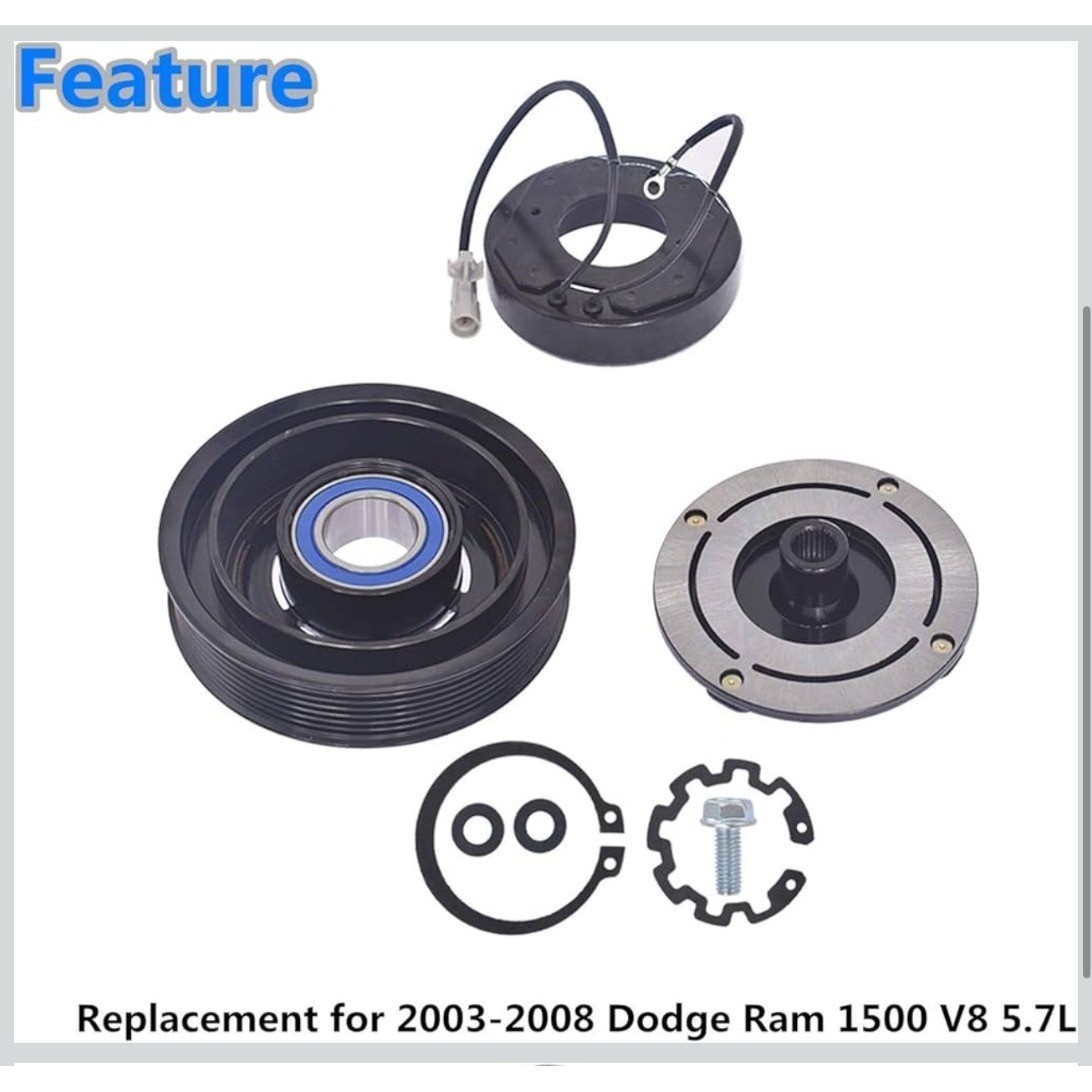 A/C Compressor Clutch Assembly Kit 10S17E for 2003-2008 Dodge Ram 1500 5.7L gallery