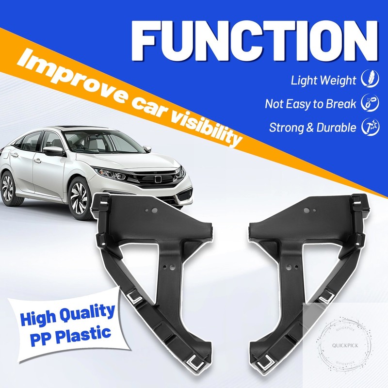 Pair Headlight Bracket For 2016-2021 Honda Civic Replacement for 71140-TBA-A00 gallery