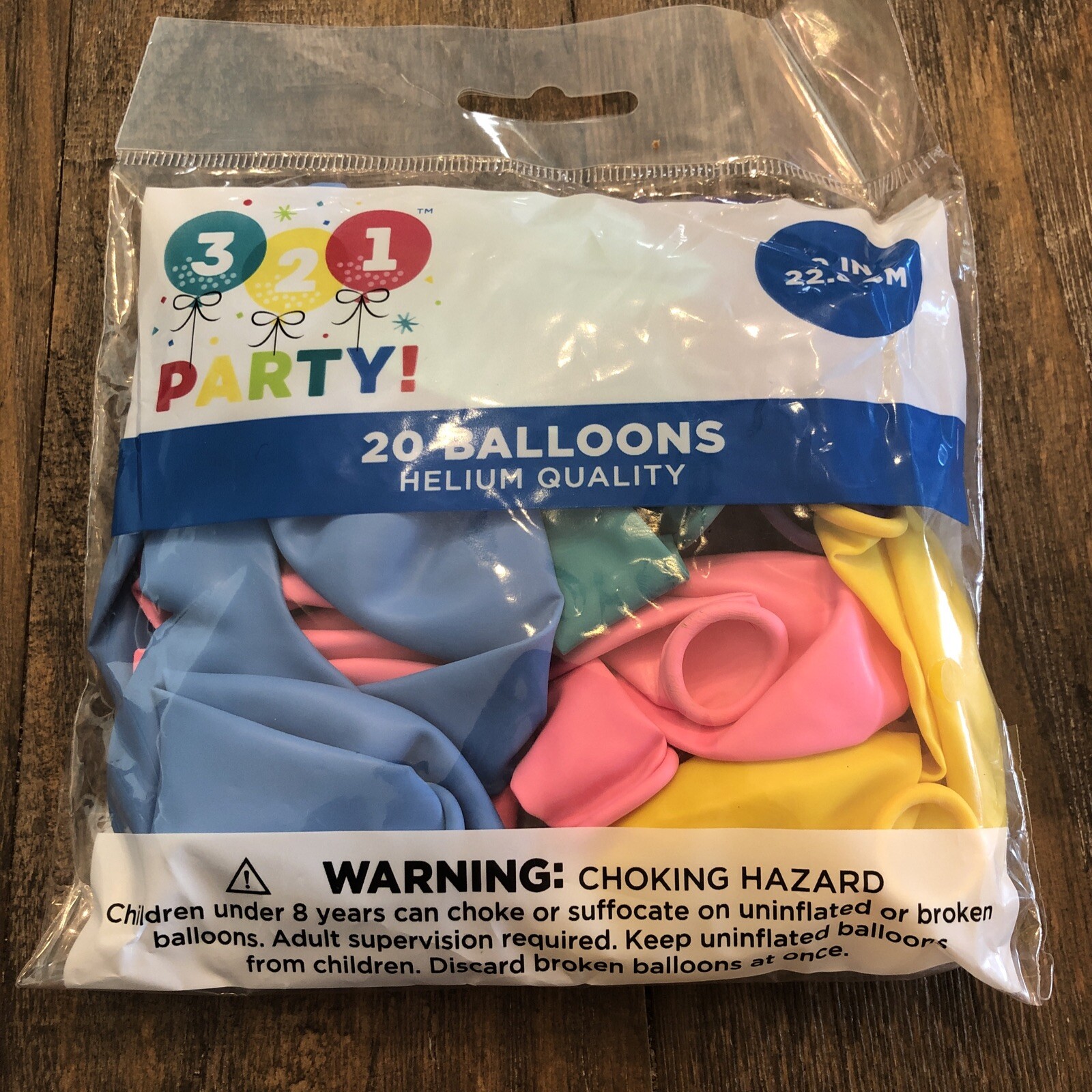 4 - 321 Party! 20 Balloons 9" Multi Color Helium Quality gallery