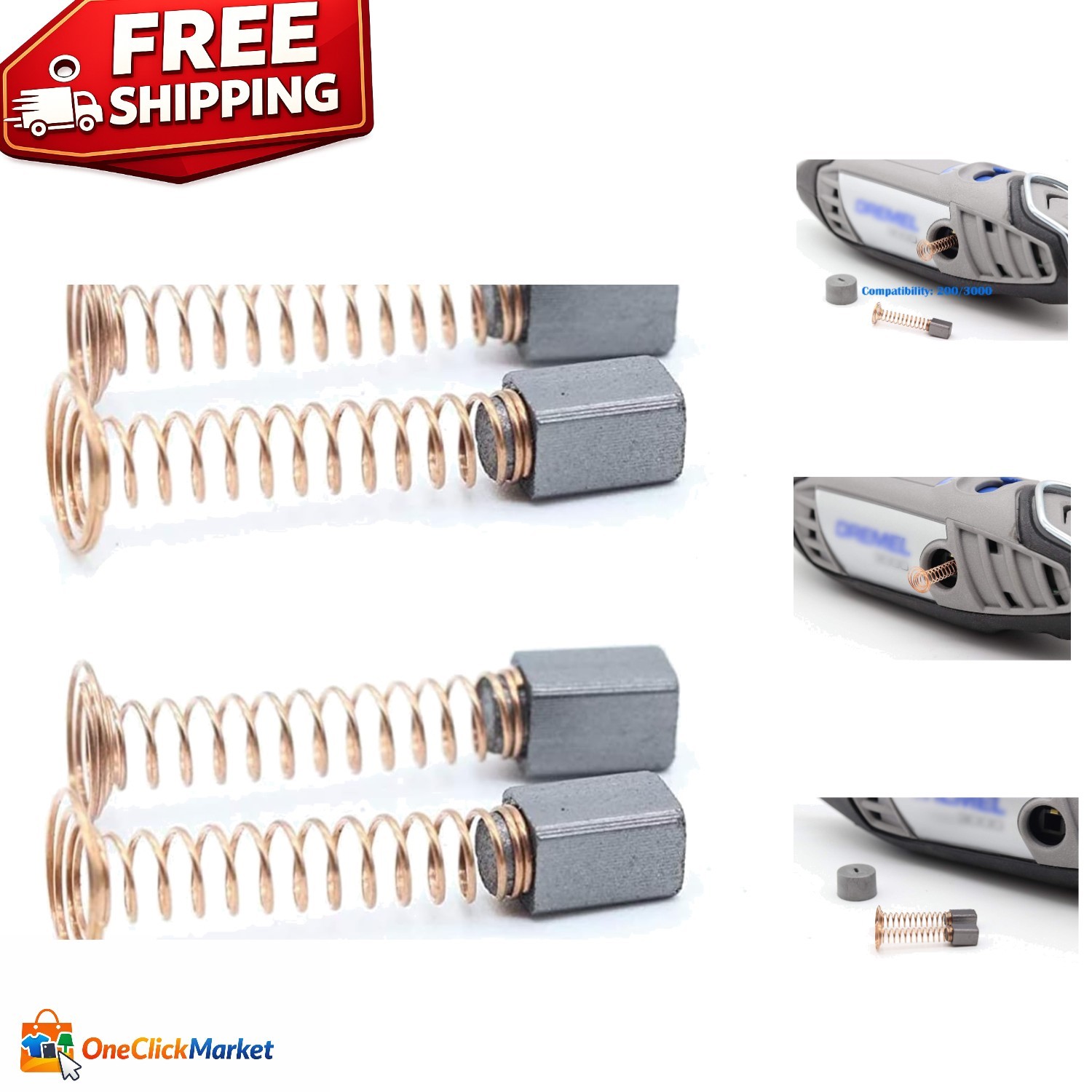 Renew Your Dremel 3000 & 200 with 4 Carbon Motor Brushes - Easy Installation gallery