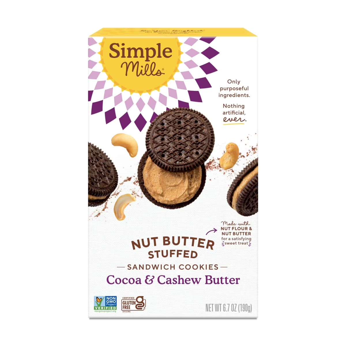 Simple Mills Nut Butter Stuffed Sandwich Cookies, Cocoa Cashew Creme... gallery